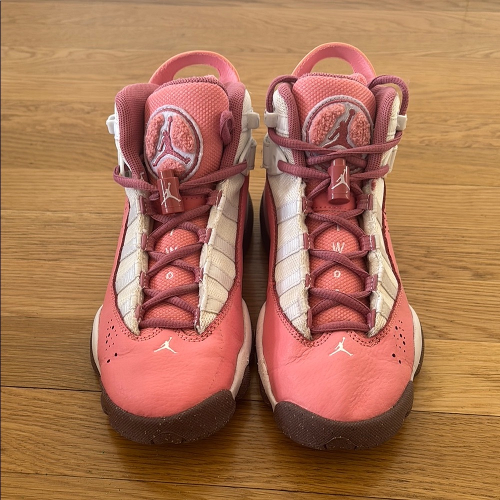 Air Jordan Pink and White Sneakers